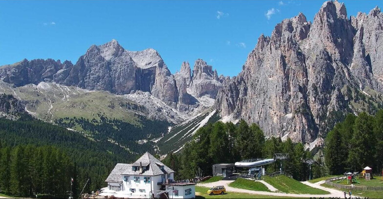 Webcam Vigo di Fassa-Pera-Ciampedìe - Vigo - Torri del Vajolet