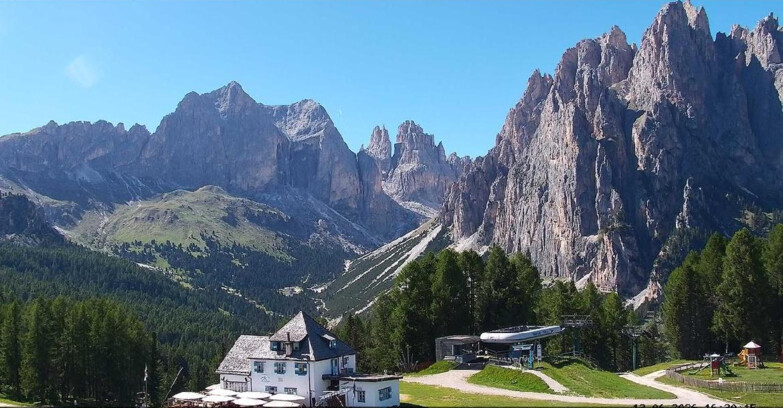Webcam Vigo di Fassa-Pera-Ciampedìe - Vigo - Torri del Vajolet