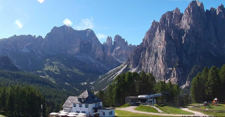 Webcam Vigo di Fassa-Pera-Ciampedìe - Vigo - Torri del Vajolet