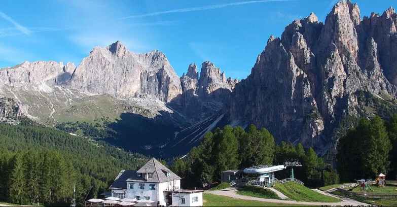 Webcam Vigo di Fassa-Pera-Ciampedìe - Vigo - Torri del Vajolet