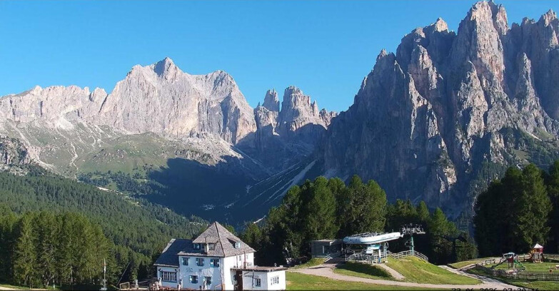 Webcam Vigo di Fassa-Pera-Ciampedìe - Vigo - Torri del Vajolet