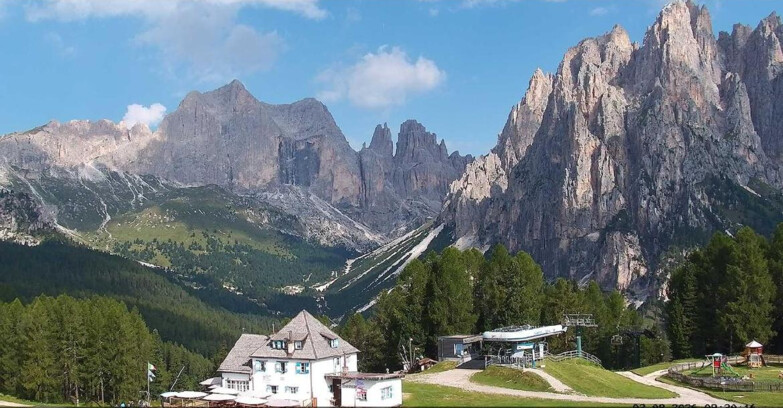 Webcam Vigo di Fassa-Pera-Ciampedìe - Vigo - Torri del Vajolet