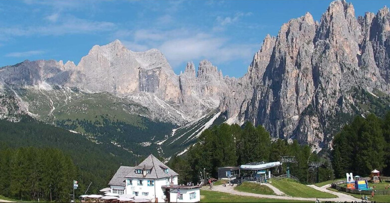 Webcam Vigo di Fassa-Pera-Ciampedìe - Vigo - Torri del Vajolet