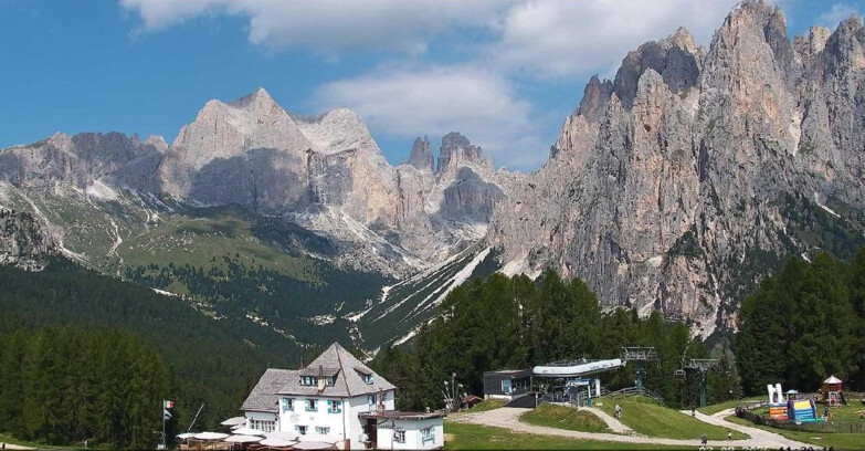 Webcam Vigo di Fassa-Pera-Ciampedìe - Vigo - Torri del Vajolet