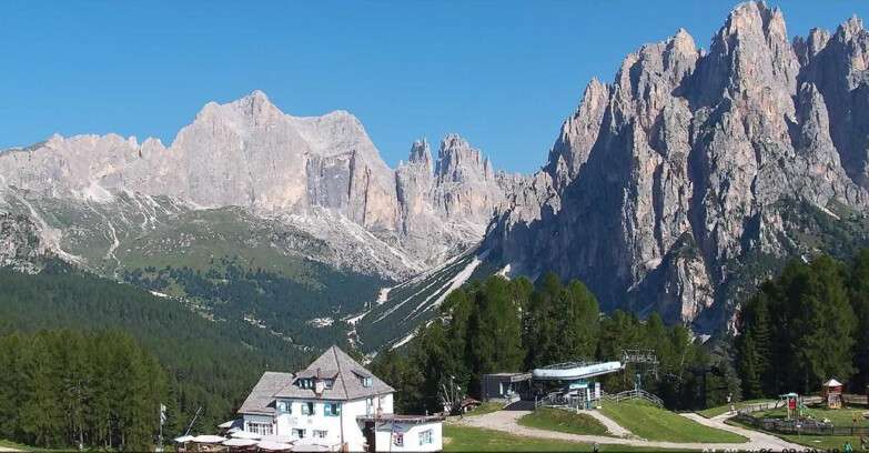Webcam Vigo di Fassa-Pera-Ciampedìe - Vigo - Torri del Vajolet