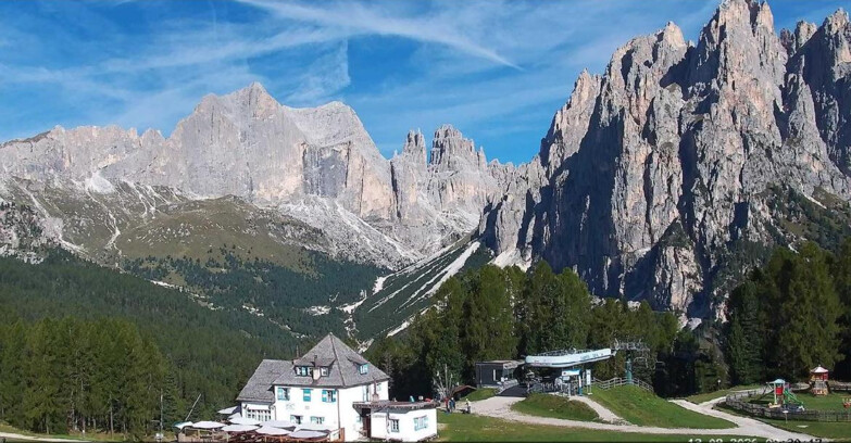 Webcam Vigo di Fassa-Pera-Ciampedìe - Vigo - Torri del Vajolet