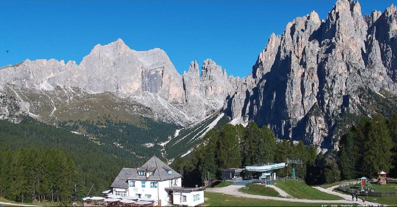 Webcam Vigo di Fassa-Pera-Ciampedìe - Vigo - Torri del Vajolet