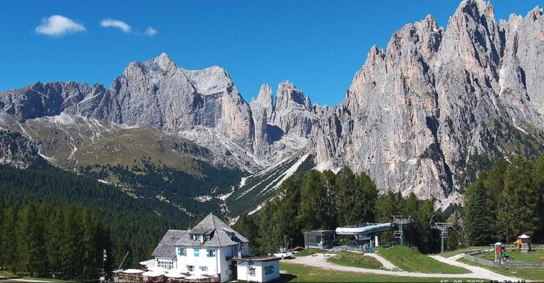 Webcam Vigo di Fassa-Pera-Ciampedìe - Vigo - Torri del Vajolet