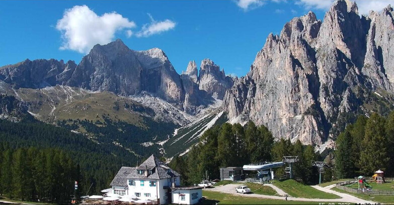 Webcam Vigo di Fassa-Pera-Ciampedìe - Vigo - Torri del Vajolet