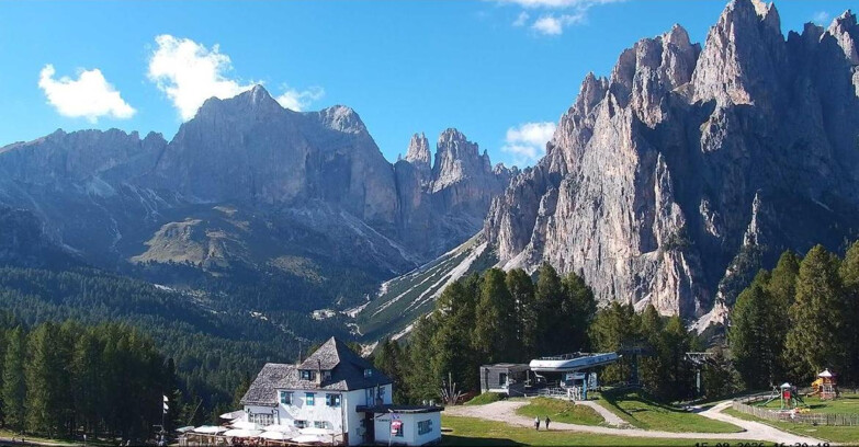 Webcam Vigo di Fassa-Pera-Ciampedìe - Vigo - Torri del Vajolet