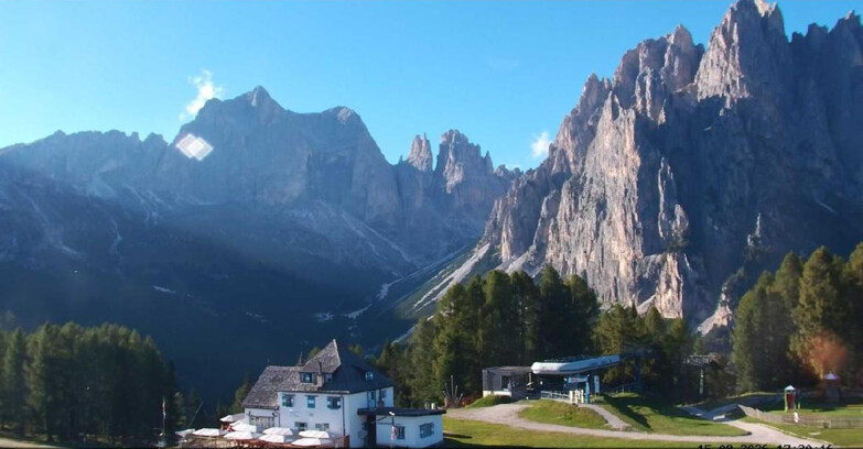 Webcam Vigo di Fassa-Pera-Ciampedìe - Vigo - Torri del Vajolet