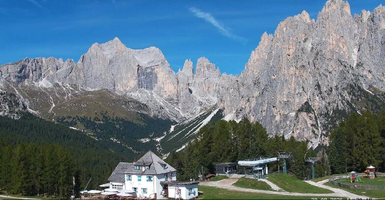 Webcam Vigo di Fassa-Pera-Ciampedìe - Vigo - Torri del Vajolet