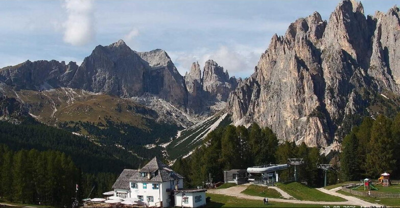 Webcam Vigo di Fassa-Pera-Ciampedìe - Vigo - Torri del Vajolet