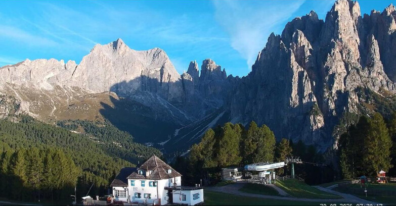 Webcam Vigo di Fassa-Pera-Ciampedìe - Vigo - Torri del Vajolet