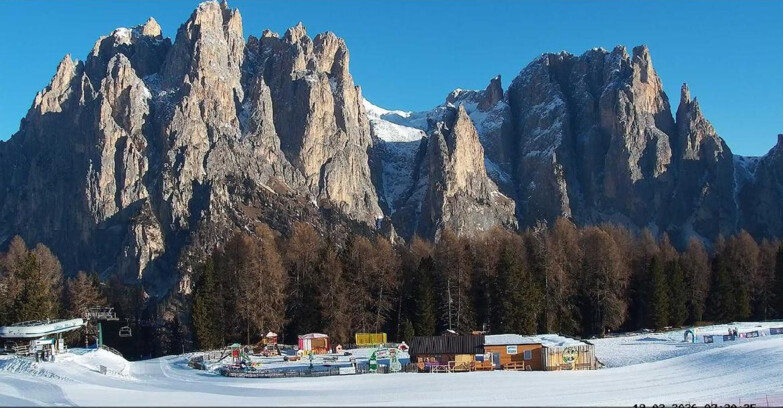 Webcam Vigo di Fassa-Pera-Ciampedie - Vigo - dirupi di Larsech