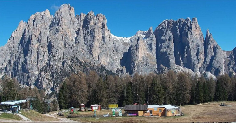 Webcam Vigo di Fassa-Pera-Ciampedìe - Vigo - dirupi di Larsech
