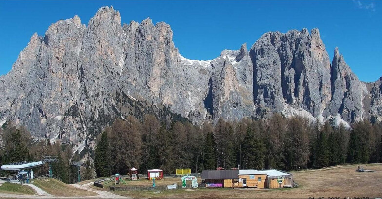 Webcam Vigo di Fassa-Pera-Ciampedìe - Vigo - dirupi di Larsech
