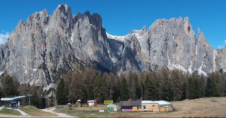 Webcam Vigo di Fassa-Pera-Ciampedìe - Vigo - dirupi di Larsech
