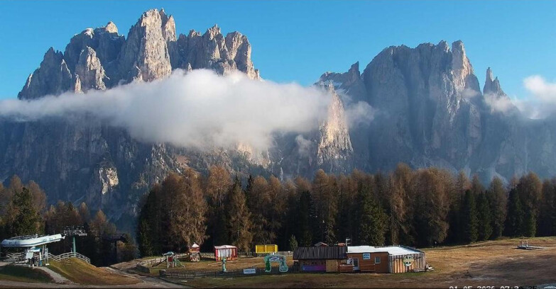 Webcam Vigo di Fassa-Pera-Ciampedìe - Vigo - dirupi di Larsech