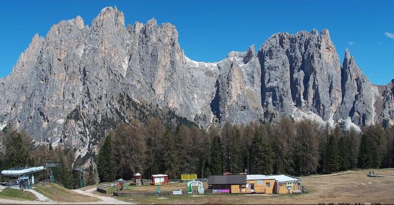 Webcam Vigo di Fassa-Pera-Ciampedìe - Vigo - dirupi di Larsech
