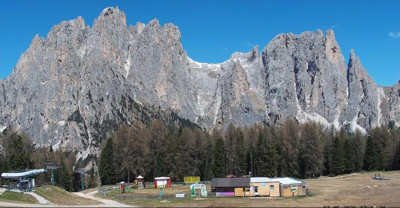 Webcam Vigo di Fassa-Pera-Ciampedìe - Vigo - dirupi di Larsech