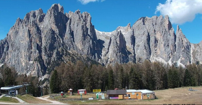 Webcam Vigo di Fassa-Pera-Ciampedìe - Vigo - dirupi di Larsech