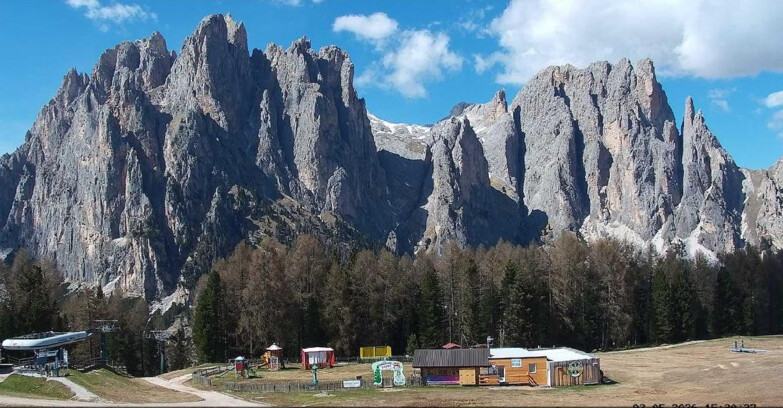 Webcam Vigo di Fassa-Pera-Ciampedìe - Vigo - dirupi di Larsech
