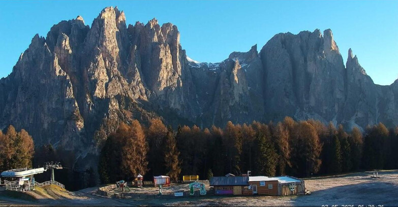 Webcam Vigo di Fassa-Pera-Ciampedìe - Vigo - dirupi di Larsech