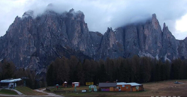 Webcam Vigo di Fassa-Pera-Ciampedie - Vigo - dirupi di Larsech