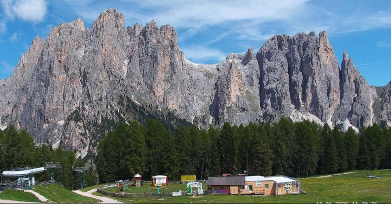 Webcam Vigo di Fassa-Pera-Ciampedìe - Vigo - dirupi di Larsech