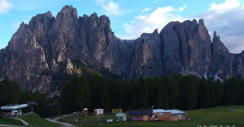 Webcam Vigo di Fassa-Pera-Ciampedìe - Vigo - dirupi di Larsech