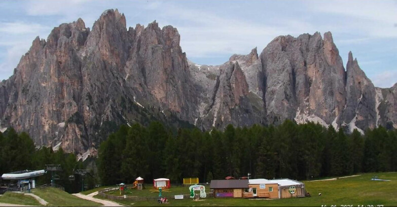 Webcam Vigo di Fassa-Pera-Ciampedìe - Vigo - dirupi di Larsech