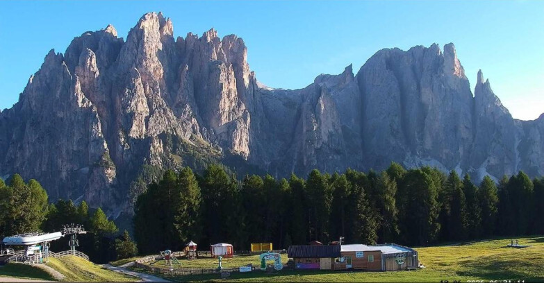 Webcam Vigo di Fassa-Pera-Ciampedìe - Vigo - dirupi di Larsech