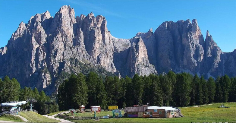 Webcam Vigo di Fassa-Pera-Ciampedìe - Vigo - dirupi di Larsech