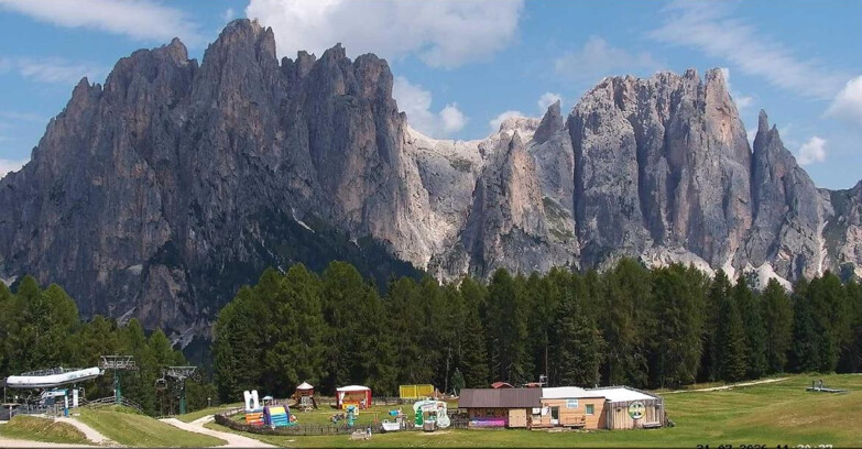 Webcam Vigo di Fassa-Pera-Ciampedìe - Vigo - dirupi di Larsech