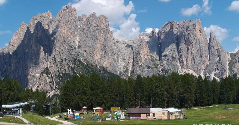 Webcam Vigo di Fassa-Pera-Ciampedìe - Vigo - dirupi di Larsech
