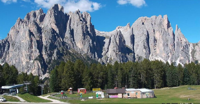 Webcam Vigo di Fassa-Pera-Ciampedìe - Vigo - dirupi di Larsech