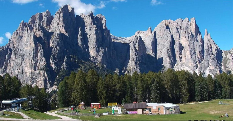 Webcam Vigo di Fassa-Pera-Ciampedìe - Vigo - dirupi di Larsech