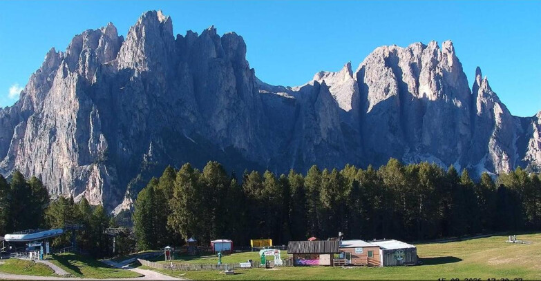 Webcam Vigo di Fassa-Pera-Ciampedìe - Vigo - dirupi di Larsech