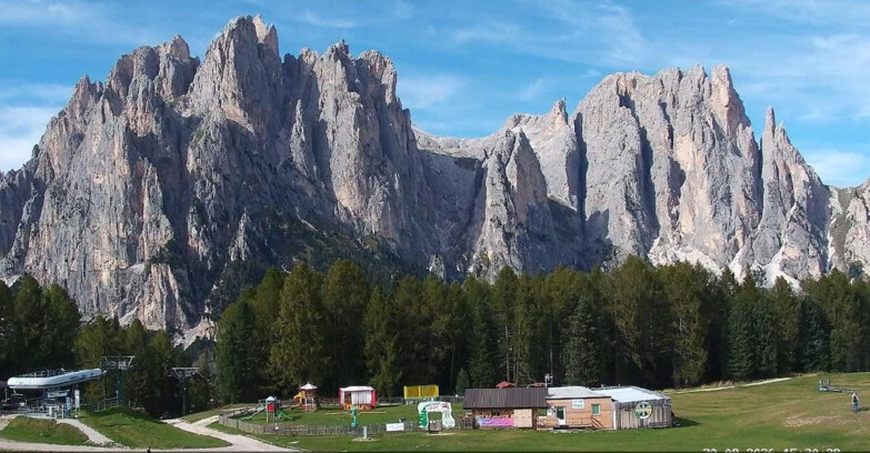 Webcam Vigo di Fassa-Pera-Ciampedìe - Vigo - dirupi di Larsech