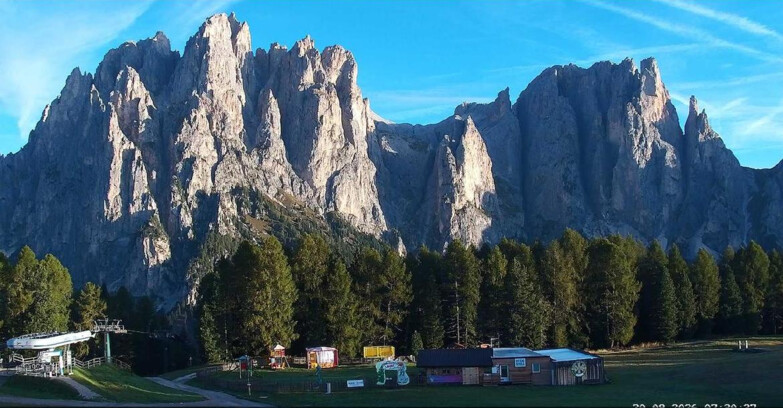 Webcam Vigo di Fassa-Pera-Ciampedìe - Vigo - dirupi di Larsech