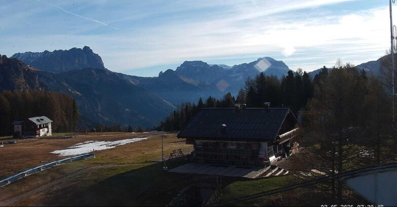 Webcam Vigo di Fassa-Pera-Ciampedìe - Vigo - Sassolungo und Pordoi