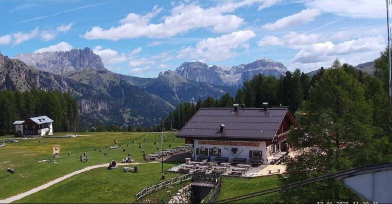 Webcam Vigo di Fassa-Pera-Ciampedìe - Vigo - verso Sassolungo e Pordoi
