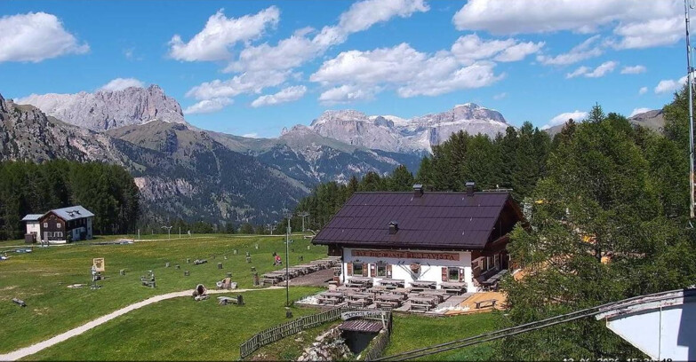 Webcam Vigo di Fassa-Pera-Ciampedìe - Vigo - verso Sassolungo e Pordoi