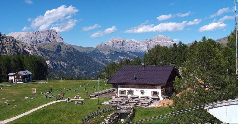 Webcam Vigo di Fassa-Pera-Ciampedìe - Vigo - verso Sassolungo e Pordoi