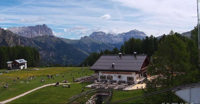 Webcam Vigo di Fassa-Pera-Ciampedìe - Vigo - verso Sassolungo e Pordoi