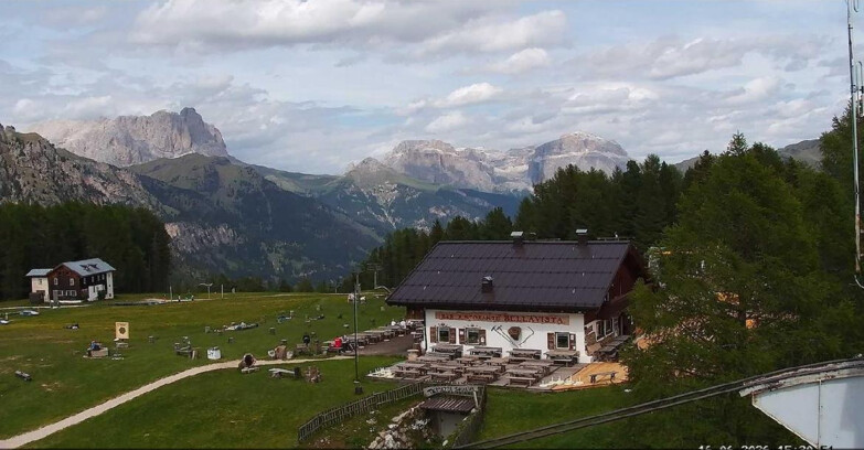 Webcam Vigo di Fassa-Pera-Ciampedìe - Vigo - verso Sassolungo e Pordoi