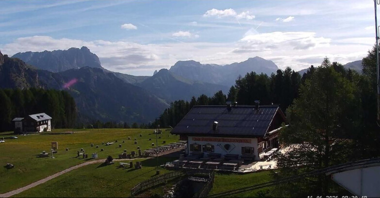 Webcam Vigo di Fassa-Pera-Ciampedìe - Vigo - verso Sassolungo e Pordoi