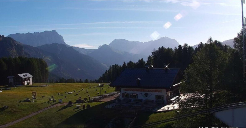 Webcam Vigo di Fassa-Pera-Ciampedìe - Vigo - verso Sassolungo e Pordoi