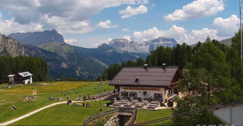 Webcam Vigo di Fassa-Pera-Ciampedie - Vigo - verso Sassolungo e Pordoi